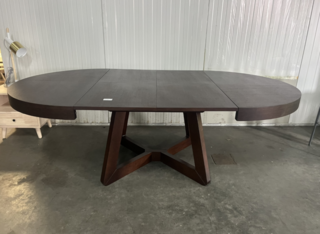 Uitschuifbare eettafel 130x130x76 cm, Windsor & Co, Bodil, Walnoot
